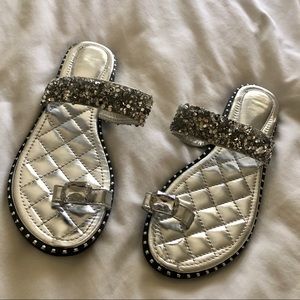 glitter nike sandals